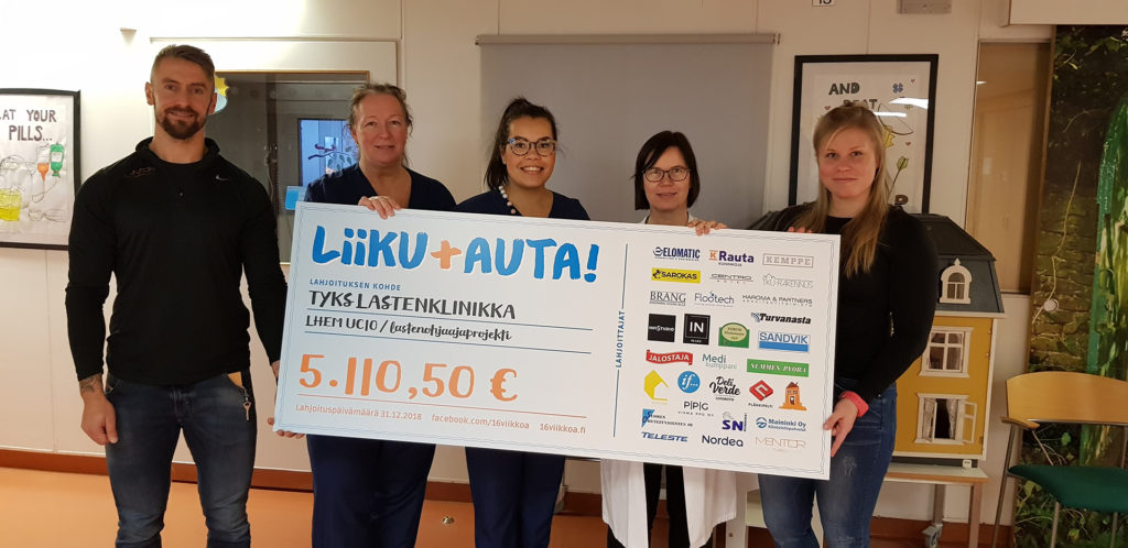 #TelesteTeam supporting Turku University Hospital in 'Liiku ja Auta' compaign.